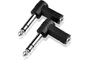 S SIENOC SIENOC 2X 3,5° 1/8" męski adapter audio stereo na 6,35 mm 1/4" męski pod kątem 90°