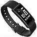 Produktbild refDUWIN Fitness Tracker, Heart Rate Monitor Pedometer Smart Bracelet Bluetooth 4.0 Smart Fitness Band and Activity Tracker Smartwatch, Sleep Monitor / Remote Shoot, Calls / Texts / Sitting, Calorie Counter fo , Black