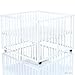 Wooden Baby Playpen 100x100 cm Niklas white - base covered with PVC foil and height adjustable - 4 wheels