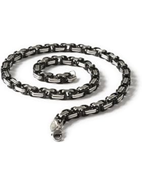 Fly Style® - Königskette Armband 5mm Edelstahl Silber Schwarz Gold - Vierkant Panzerkette Halskette Herren