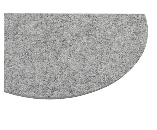Filz Untersetzer Platzset Tischset Scheibe Farbe hell grau meliert 100% Merino Filz 5mm (Ø 15 cm) - 2