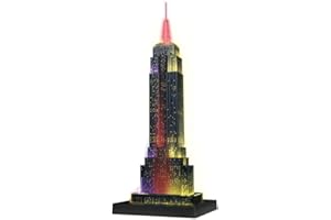 RAVENSBURGER Empire State Building bei Nacht. 3D Puzzle 216 Teile: Erleben Sie Puzzeln in der 3. Dimension!
