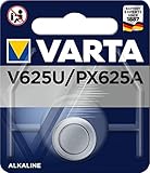 Varta V625U, 16 mm Durchmesser x 6,2 mm Höhe, 1,5 V und Alkaline Technologie für die gute Energie Leistung