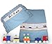 Toddler/Baby Boy Gingham Hand Embroidered Smocked "Long Train" Bed Set.Duvet Cover+Pillow Case. 100% Cotton