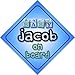 Baby Boy Jacob on board novelty car sign gift / present for new child / newborn baby