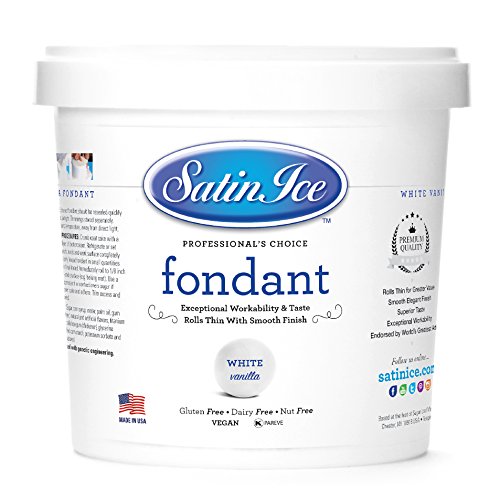 Satin Ice Fondant Blanca, Sabor Vainilla - 1000 gr