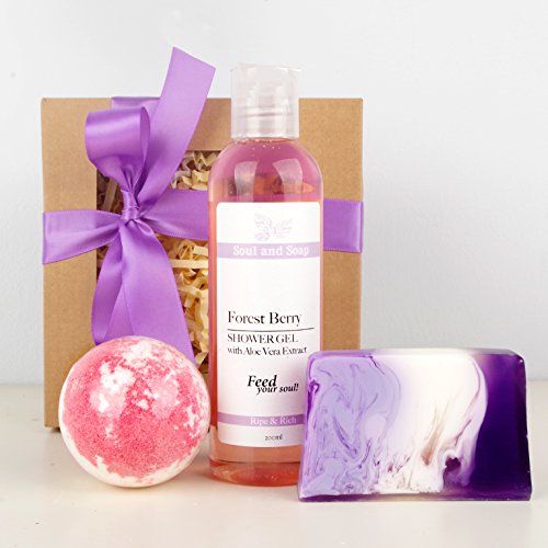 Forest Berry Pamper Set - Bath Set - Vegan - Handmade &amp; Natural - Gift for her - Relaxation - Aromatherapy - Birthday Gift - Mother's Day Gift