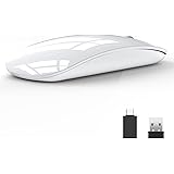 Uiosmuph U58 Mouse Wireless, Ricaricabile Silenzioso Mause Wireless Senza Filo 3 Livelli DPI (800/1200/1600) per Windows/Linu