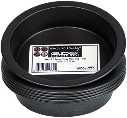 GlideX™ Professional Set of Six Non Stick Individual Mini Pie Dishes by House of Henley