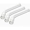 HLYFEKOL Solo Glass Tube Stem (Curved Bent) Steam Chemistry Air Drying Tube, 3-Pack