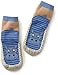Playshoes Boy's Slipper Moccasin House Shoes Hippo Ankle Socks Blue Size 6-8.5
