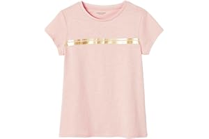 Vertbaudet Mädchen Sport-T-Shirt mit Glanzstreifen Basic