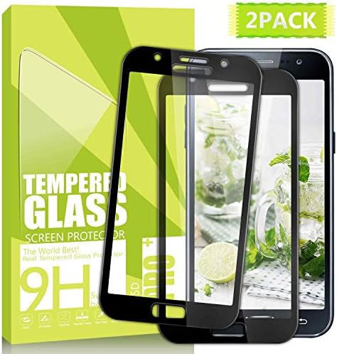 Nutmix Galaxy A5 2017 Screen Protector, [2 Pack] Tempered Glass Galaxy S8 Plus Full Coverage Screen Protector, 9H Scratch, Resist Hardness, HD Ultra Clear, Anti-Fingerprint HD Protection Film - Black