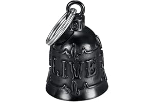 MOCY BELL - Clochette Moto Mocy Bell ECG Ride to Live Acier Inoxydable Noir