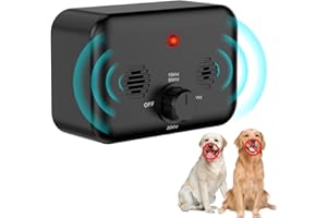 HXWEB PET Antibell für Hunde, 3 Modus Ultraschall Anti Bell Gerät Hunde, 33 Fuß Anti Bellen Gerät Antibell für Hunde, Auto Anti Hunde Bell Geräte Draußen Zuhause Kleine Mittelgroße Hunde, Hundeschreck Antibell