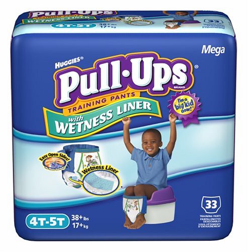 Huggies Pull-Ups Training Pants with Cool Alert Wetness Liner, Boys, 4T-5T, 33-Count