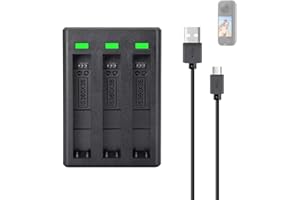 DXHBC Dexian Battery Charging Hub 3 Batteries for Insta360 X3 Camera Accessories, Fast Charging X3 Charger Usb Charger Mini Station, [Excluded Batteries] (1 Charger)