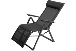 Hespéride - Fauteuil de Jardin Inclinable Decima Anthracite et Graphite - 3,6 X 3 m - Aluminium - Mobilier d'Extérieur pour Terrasse Balcon Patio