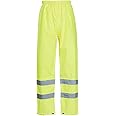 Blackrock Yellow Hi Vis Waterproof Overtrousers, Reflective High Viz Visibility Safety Work Trousers Men's & Women's, Rain Waterproof Pants, Workwear Overalls, Fully EN Certified - Size 2XL