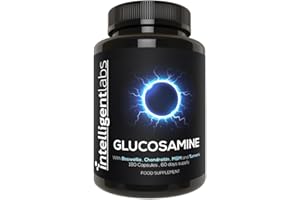 Glucosamine and Chondroitin High Strength Complex with MSM | 180 Capsules | Immune System Support |with Turmeric, Boswellia, and Quercetin Joint Care Supplements by Intelligent Labs