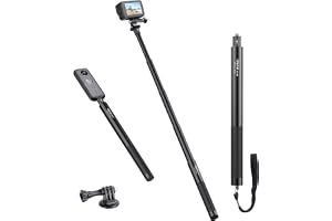 Selfie Stick för Insta360, ULANZI MT-58 Monopod för Action Cam, 47 tum / 120 CM utdragbar handhållen Pole Stick kompatibel med Gopro Hero 11/10/9/8/7 Insta360 One XR/RS/GO 2 DJI Osmo Action