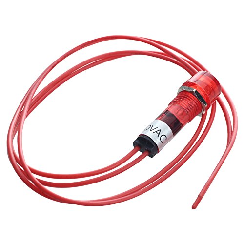 Sonline Neonanzeige Pilotsignalleuchte rotes Licht AC 220V W2 Draehte - 2