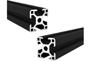 Coavoo 3030 Aluminium Extrusion 500mm Length T Slot Black, （2Pcs / Pack） Aluminium Profile 30mm x 30mm 30 Series European Standard Anodized Frame for 3D Printer Parts and CNC DIY