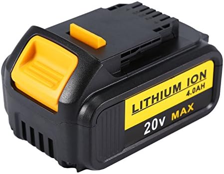 Rechargeable Battery, 2pcs 20V 4.0Ah DCB200 Li-lon Rechargeable Battery Replacement for Dewalt DCB200 DCB180 DCD985B DCS331B DCD740 DCB181 DCF883B DCG412, Non-original Dewalt Brand - Topgio