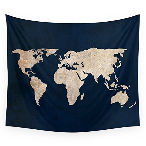 Exclusive handmade black Inverted Rustic World Map Wall Tapestry,,Hippie Wandbehang ,Bohemian Beach, , Sonnendach, Deckenleuchte,e, Kunst Wandteppich, Vorhang, Boho Wandteppiche, Wandteppich Mandala Tapisserie by raajsee 140*220 cms - 2