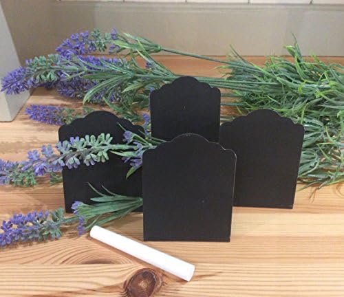 4 Pk Mini Metal Blackboard Food, Produce, Table Number Labels