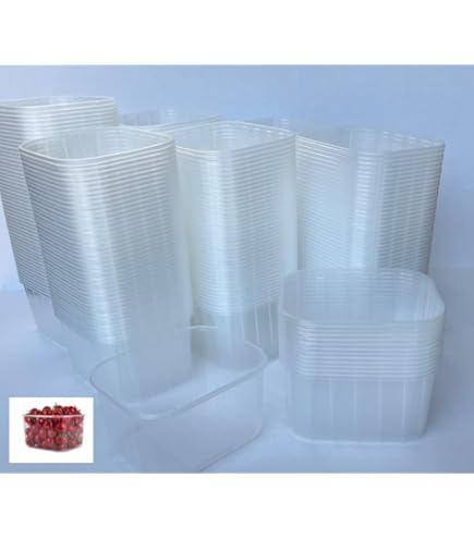 300 Vaschette Frutta Trasparenti - Cestini In PP Con Fori 500gr