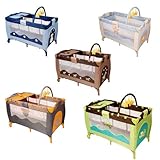 Infantastic Kinderbett (Farbwahl) Klappbett Babybett Laufstall Reisebett Babyreisebett Inkl. Matratze + Zubehör