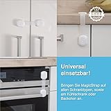 SicurezzaPrima® MagicStrap – magnetisches Schrankschloss als Kindersicherung für Schublade und Schranktür, Türriegel zur Baby-Schubladensicherung und Schranksicherung, 4er Pack - 2