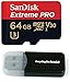Produktbild Sandisk 64GB 4326596692 Extreme Pro 4K Memory Card for DJI Mavic Pro, Spark, Phantom 4, Phantom 3 Quadcopter 4K UHD Camera Drone - UHS-1 V30 64G Micro SDXC with Everything But Stromboli Card Reader