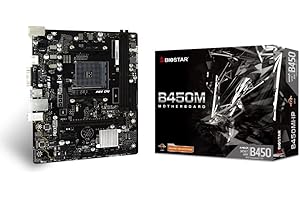 BIOSTAR B450MHP MicroATX Motherboard with AMD B450 Chipset, Compatible with Ryzen 5000 Series Processors, Gigabit LAN
