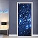 Produktbild Yologg Sternenhimmel Tür Aufkleber 3D Wohnzimmer Kinder Schlafzimmer Dekoration Tapete Pvc Selbstwasserdichte Tür Aufkleber Aufkleber-280X200Cm