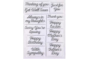 WooYangFun Joyful Home 1pc Happy Mother's Day Father's Day Thinking of you Clear Stamp for Card Making Decoration and Scrapbooking