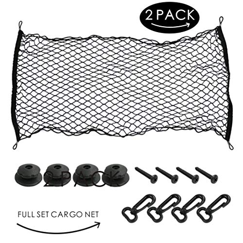 CDGroup 2x 122CM*60CM Organizador Para Almacenaje Universal Red Elástica de Carga para Coche con Maletero Trasero Red Extensible - Accesorios Completos