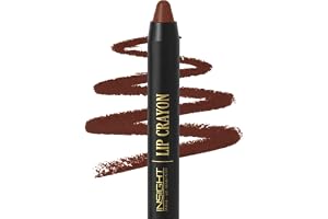 INSIGHT Long Lasting Lip Crayon – All-Day Comfort | Matte Finish | Waterproof | Non-Transfer | Non-Sticky | Enriched with Vitamin E & Kojic Acid | Sharpenable Tip | Full Coverage | Lightweight Lipstick (Chai Spice) – 7g