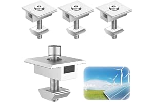 OUDUDIANZI 4 Stück Solarpanel Halterung Endklemme, Solar Endklemme, 30mm Verstellbare Z Halter Solarmodul Halterung, Solarpanel Dachmontage Randklemme Halterungen für Wohnmobile Dächer Wände Dachinstallationen