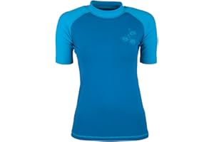 Mountain Warehouse Short Sleeves Womens UV Rash Vest - UPF50+ Sun Protection Ladies Rash Guard, Quick Dry, Flat Seams Top - for Summer Swimming, Beach & Under a Wetsuit