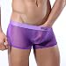 Produktbild Swallowuk Männer Sexy Dessous Unterwäsche Herren Transparente Slips G-Strings Tanga Erotik Reizwäsche Unterhosen Netzgarn Mesh Boxershorts (L, Lila)