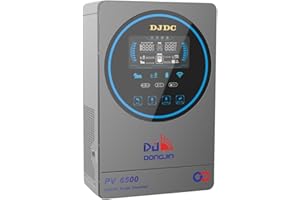 DJDCPOWER 4500W 24V Hybrid-Wechselrichter Solar 24V DC zu 230V AC,150A MPPT-Laderegler,Maximale PV-Eingangsspannung 500V,mit Reiner Sinuswellenausgabe Passend für LA-Lithiumbatterie (4500W 24V)