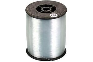 KNR HARMONY Hilo Invisible de Nylon Transparente 900m para Fabricación de Bisutería Colgar Adornos y Costura 0,25mm