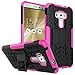 Produktbild WindCase Zenfone 3 ZE552KL Hülle, Outdoor Dual Layer Holster Armor Tasche Heavy Duty Defender Schutzhülle mit Ständer Case für Asus Zenfone 3 ZE552KL 5.5" Rosa