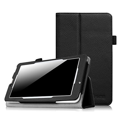 Fintie Odys Rapid 7 LTE Hülle Case - Slim Fit Folio Premium Kunstleder Schutzhülle Tasche Etui Smart Cover mit Ständerfunktion für Odys Rapid 7 LTE 17,8cm (7 Zoll) Tablet-PC, Schwarz