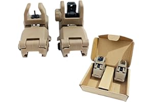 ProWildGear Polymer (Not Metal) Folding Front and Rear Set Flip Up Backup Sights for Picatinny 20mm Rail