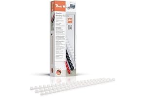 ‎PEACH Peach Plastikbinderücken A4-8mm - 45 Blatt - 100 Stück - weiß - PB408-01