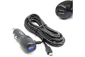 EZAGE Dash Cam przewód zasilający, 12 V do 5 V Mini USB kabel do ładowania uniwersalny adapter ładowarki samochodowej z kablem USB 3,5 m długości DC 2 A kabel zasilający do kamery rozdzielczej GPS nawigacja DVR