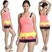 Appealing Multi Colour Two Piece Bathing Suit BoyLeg Bottom Tankini RS.1349.00